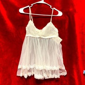 NWT Victoria’s Secret White Sexy Lace Babydoll